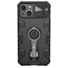 Nillkin CamShield Armor Pro Magnetic Case etui iPhone 14 MagSafe pancerny pokrowiec podstawka ring czarny