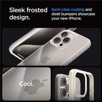 Etui Spigen Ultra Hybrid na iPhone 15 Pro - tytan naturalny