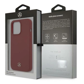 Etui Mercedes Silicone Line na iPhone 13 Pro Max - czerwone