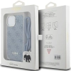 Etui Guess Crossbody Cord 4G Print na iPhone 15 / 14 / 13 - niebieskie