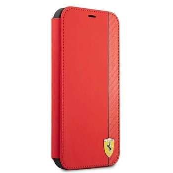 Etui Ferrari On Track Carbon Stripe na iPhone 13 Pro / iPhone 13 - czerwone