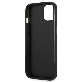 Etui Guess Saffiano Triangle Logo na iPhone 14 - srebrne