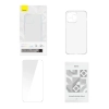 Baseus Crystal Case etui do iPhone 14 Pro cienki pokrowiec + szkło przezroczyste