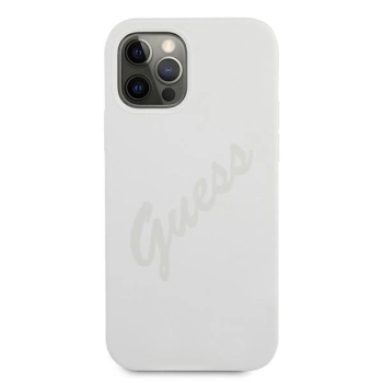 Etui Guess Script Vintage na iPhone 12 / iPhone 12 Pro - kremowe