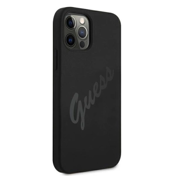 Etui Guess Script Vintage na iPhone 12 / 12 Pro - czarne