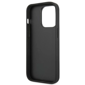 Etui Ferrari Leather Stamp Sides na iPhone 14 Pro - czarne