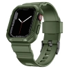Kingxbar CYF537 2w1 pancerne etui Apple Watch SE, 9, 8, 7, 6, 5, 4, 3, 2, 1 (45, 44, 42 mm) z paskiem zielone