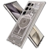 Etui Spigen Ultra Hybrid OneTap Ring z MagSafe na Samsung Galaxy S24 Ultra - przezroczyste (wzór Zero One)