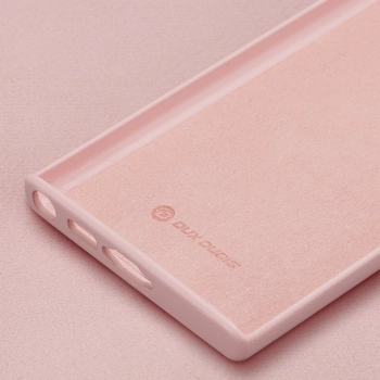 Dux Ducis Grit etui Samsung Galaxy S23 Ultra elegancki pokrowiec ze sztucznej skóry różowe