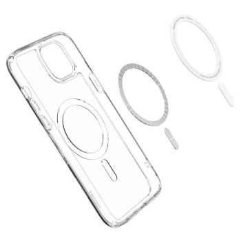 Etui Spigen Crystal Hybrid MagSafe na iPhone 15 - przezroczysto-białe