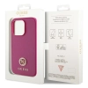 Etui Guess Strass Metal Logo do iPhone 15 Pro - różowe