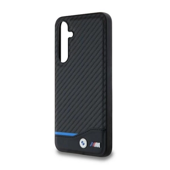 Etui BMW Leather Carbon na Samsung Galaxy A55 - czarne