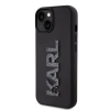 Etui Karl Lagerfeld 3D Rubber Glitter Logo na iPhone 15 - czarne