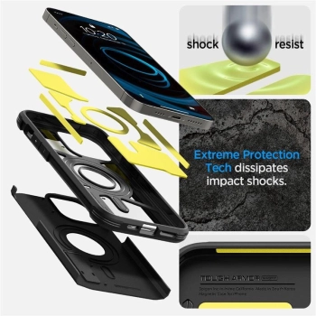 Etui Spigen Tough Armor MagSafe na iPhone 14 Pro - czarne