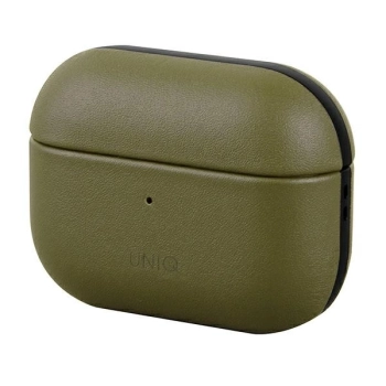Etui UNIQ Terra Genuine Leather na AirPods Pro - oliwkowe