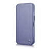 iCarer CE Premium Leather Folio Case skórzane etui iPhone 14 Plus z klapką magnetyczne MagSafe jasnofioletowy (WMI14220715-LP)