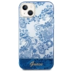 Etui Guess Porcelain Collection na iPhone 14 Plus - niebieskie