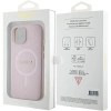 Etui Guess Saffiano MagSafe do iPhone 15 Plus - różowe