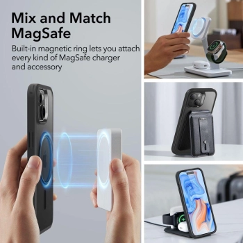 Etui ESR Classic Hybrid Halolock MagSafe na iPhone 15 Plus - matowo-czarne
