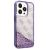 Etui Guess Liquid Glitter 4G Transculent na iPhone 14 Pro - purpurowe
