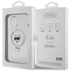 Etui Karl Lagerfeld Ring Stand Choupette Head MagSafe do iPhone 15 Plus - białe