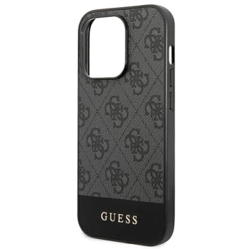 Etui Guess 4G Stripe Collection na iPhone 14 Pro - szare