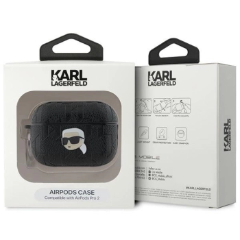 Etui Karl Lagerfeld Monogram Karl Head na AirPods Pro 2 - czarne