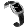 Kingxbar CYF148 2w1 pancerne etui Apple Watch SE, 6, 5, 4 (44 mm) ze stali nierdzewnej z paskiem srebrne