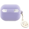 Etui Guess 3D Rubber 4G Diamond Charm na AirPods Pro 2 - purpurowe
