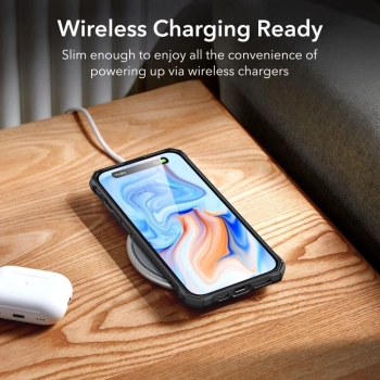 Etui ESR Air Armor Halolock MagSafe na iPhone 15 - matowo-czarne