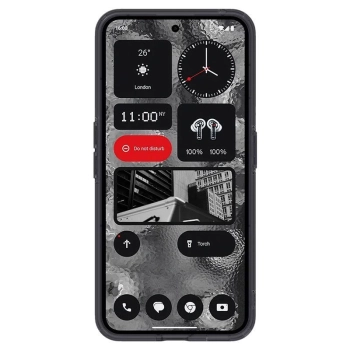 Etui Spigen Ultra Hybrid na Nothing Phone 2 - ciemnoszare (wzór Zero One)