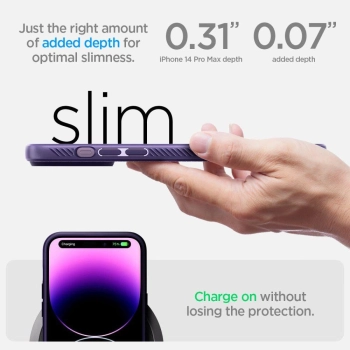 Etui Spigen Liquid Air na iPhone 14 Pro Max - fioletowe