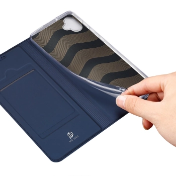 Dux Ducis Skin Pro etui do Samsung Galaxy A04e pokrowiec z klapką portfel na kartę podstawka niebieskie