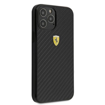 Etui Ferrari On Track Real Carbon na iPhone 12 Pro Max - czarne