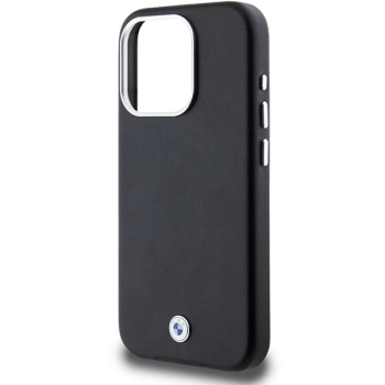Etui BMW Signature Wrapped Metal MagSafe na iPhone 15 Pro - czarne