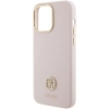 Etui Guess Silicone Logo Strass 4G do iPhone 15 Pro Max - różowe