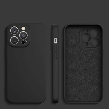 Silicone case etui iPhone 14 silikonowy pokrowiec czarne