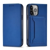Magnet Card Case etui Samsung Galaxy S23+ pokrowiec z klapką portfel podstawka niebieskie