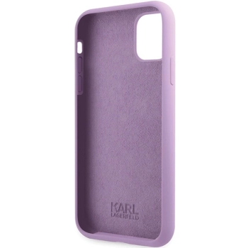 Etui Karl Lagerfeld Silicone Signature na iPhone 11 / Xr - purpurowe