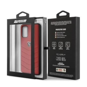 Etui Ferrari Heritage Quilted na Samsung Galaxy S20+ - czerwone