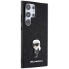 Etui Karl Lagerfeld Fixed Glitter Ikonik Logo Metal Pin na Samsung Galaxy S24 Ultra - czarne