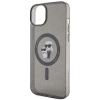 Etui Karl Lagerfeld Karl&Choupette Glitter MagSafe na iPhone 15 Plus - czarne