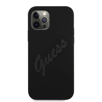 Etui Guess Script Vintage na iPhone 12 / 12 Pro - czarne