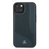 Etui Mercedes Leather Perforated Area na iPhone 13 - granatowe