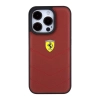 Etui Ferrari Leather Stitched Lines na iPhone 15 Pro - czerwone