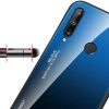 Gradient Glass etui pokrowiec nakładka ze szkła hartowanego Huawei P40 Lite E różowo-fioletowy