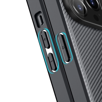 Dux Ducis Fino etui pokrowiec pokryty nylonowym materiałem iPhone 14 Pro Max czarny