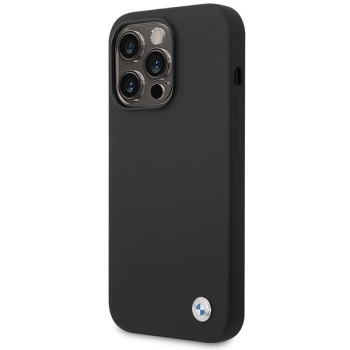 Etui BMW Silicone Metal Logo na iPhone 15 Pro - czarne