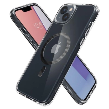 Etui Spigen Ultra Hybrid Mag z MagSafe na iPhone 14 przezroczysto-szare