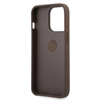 Etui Guess 4G Ring Stand na iPhone 13 Pro / iPhone 13 - brązowe